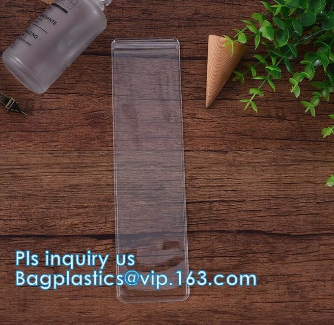 Cosmetic K Clear Bubble Bags/Hot Sale Slider Zipper Bag, Slider Hook Hanging Zipper Bag, Slider Zipper PVC Pencil 11