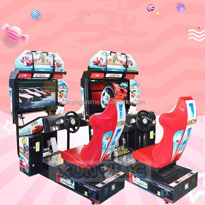 Experience the Thrill 32" LCD Coin Operated Car Racing Game Machine Driving Simulator