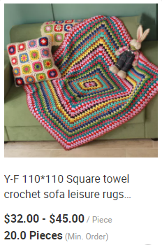 Y-Z Custom Large 120*120 Vintage Floral Afghan Blanket Living Room Modern Style Granny Crochet Daisy Flower Lap Yoga Sofa Throw