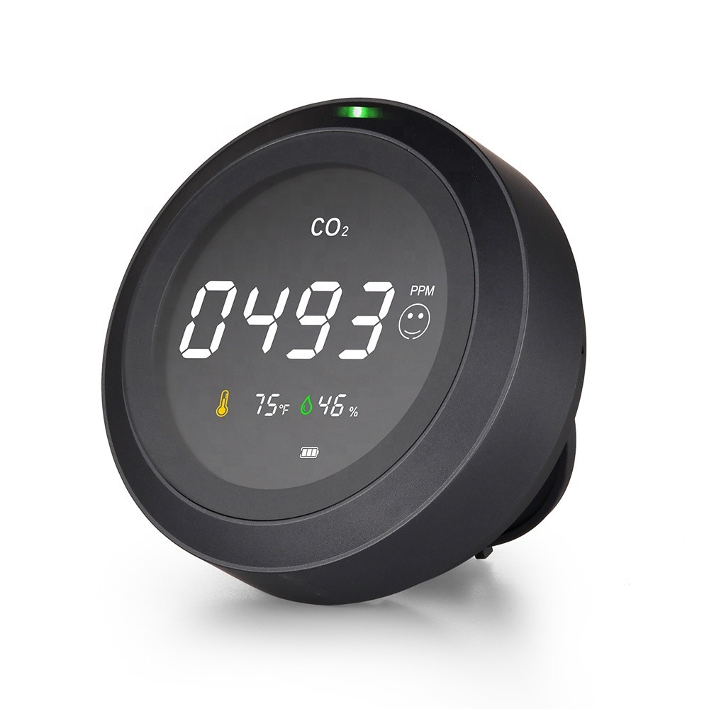 Quality Black 1 PPM Co2 Meter 2400mAh Environmental Testers for sale