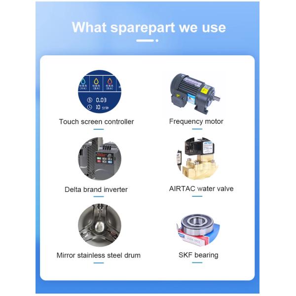 Laundromat Washing Machine 12kg Automatic Washer Extractor for Washing Machine Industrial Using Cylinder Disinfection Function