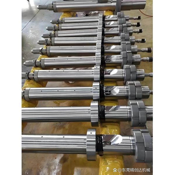 High Hardness Nitrided Injection Molding Machine Screw Barrel, Bimetallic Alloy Wear Resistant, Custom Diameter for PP ABS PVC PET Plastic Injection