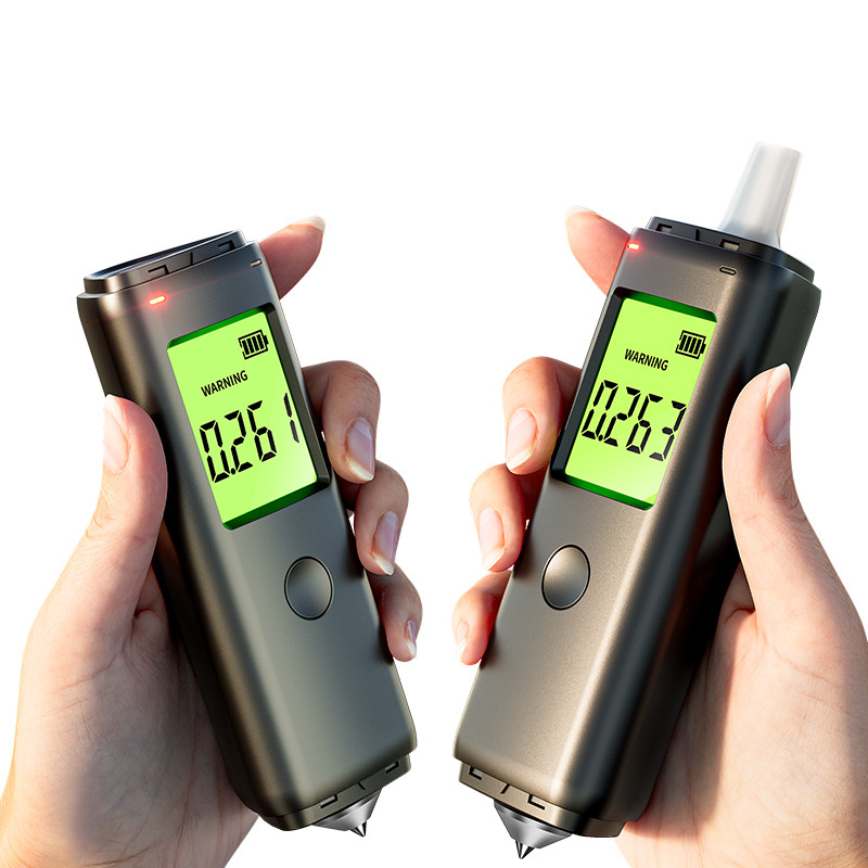Quality Black Personal Home Blood Alcohol Tester With Rechargeable Lithium Battery for sale