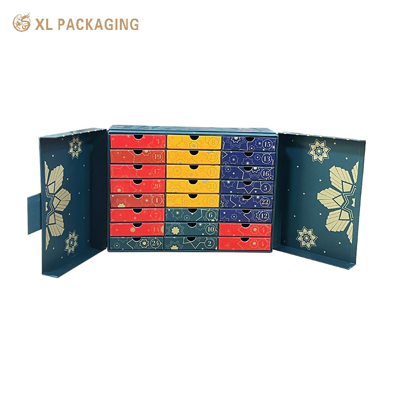 XL Packaging Custom Luxury Boxes Custom Empty Christmas Advent Calendar