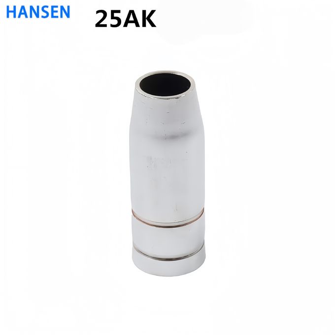 25AK Nozzle MIG Welding Torch Shield Cup , Binzel Style MB25AK Welding Nozzle , MIG Torch Spare Parts , CO2 Welding Gun Shield Nozzle , 25AK Gas