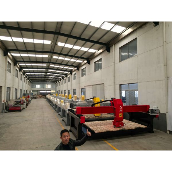 ZEUS 45 Degree Chamfering Machine One Cutting Four Edgeing PLC Control Gear Drive Bearing Gearbox Stone Grinding 7.5kw Motor