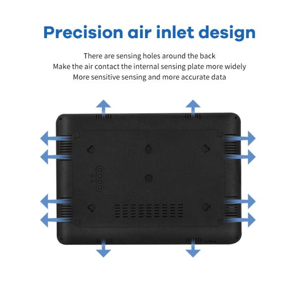 RC992-A LED Temperature Humidity Instrument with Built-in Probe Digital Wall Clock with Alarm Calendar for Sauna Room Greenhouse