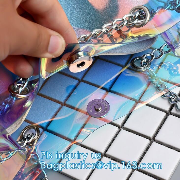 High quality unique PVC PU ladies bag handbag, 100% Clear Purse PVC Beach Clear Handbags, women's bag/handbag/traveling