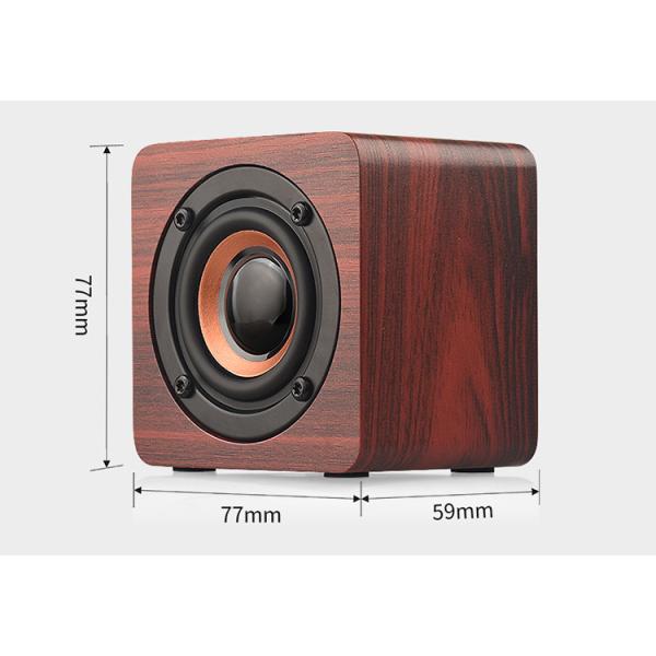 Mini Squre Wood Portable Bluetooth speaker 3W 1200mAh for Cellphone