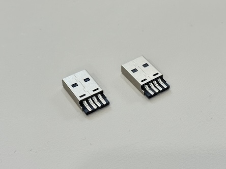 High-Durability USB 2.0 AM Integrated Connector | Wire Solder Type | Gold-Plated Contacts & Nickel-Plated Shell | Electrical Signal Power Transmission