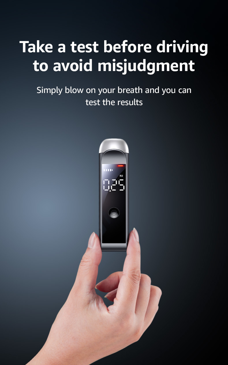 OEM ODM Home Alcohol Breathalyzer Keychain Blood Alcohol Detector Mr black1000
