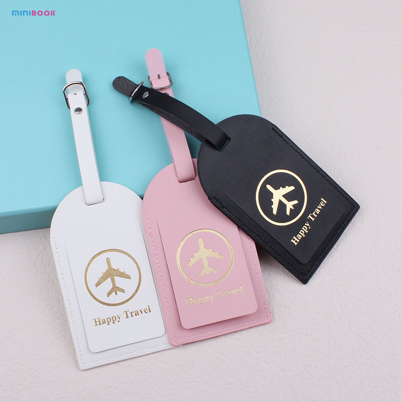 Custom Logo Gold Foiled Passport Holder Luggage Tag Gift Set For Travel Accessories
