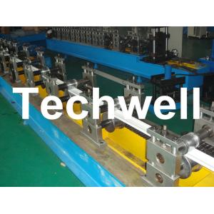 Quality Manual / Hydraulic Decoiler PU Foam Roller Shutter Door Slat Roll Forming Machine With PLC for sale