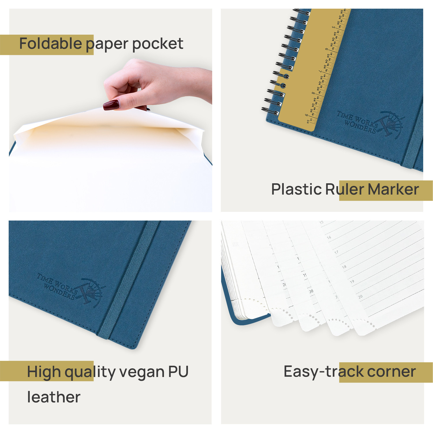 Large Size ECO Friendly Academic Vertical Layout Planner , Poprun 2023 Custom Planner