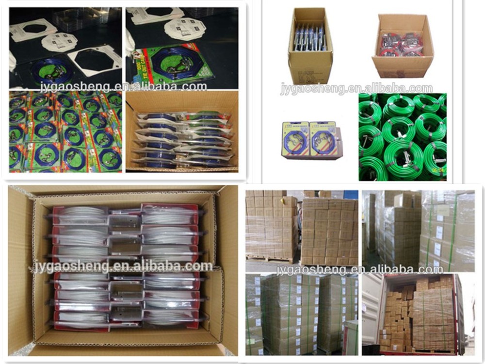 Packaged trolley system ready for shipment