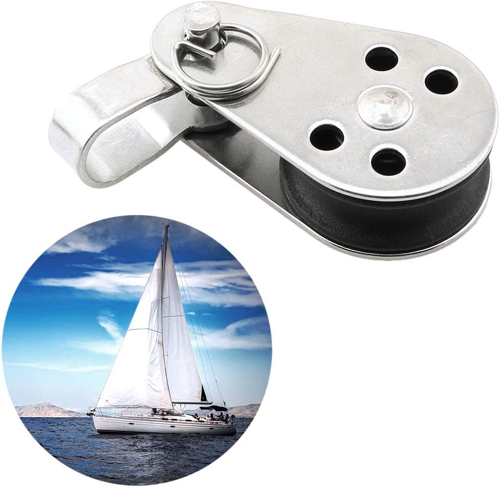 Construction Rigging Hardware Single Wheel Swivel Pulley Block Stainless Steel