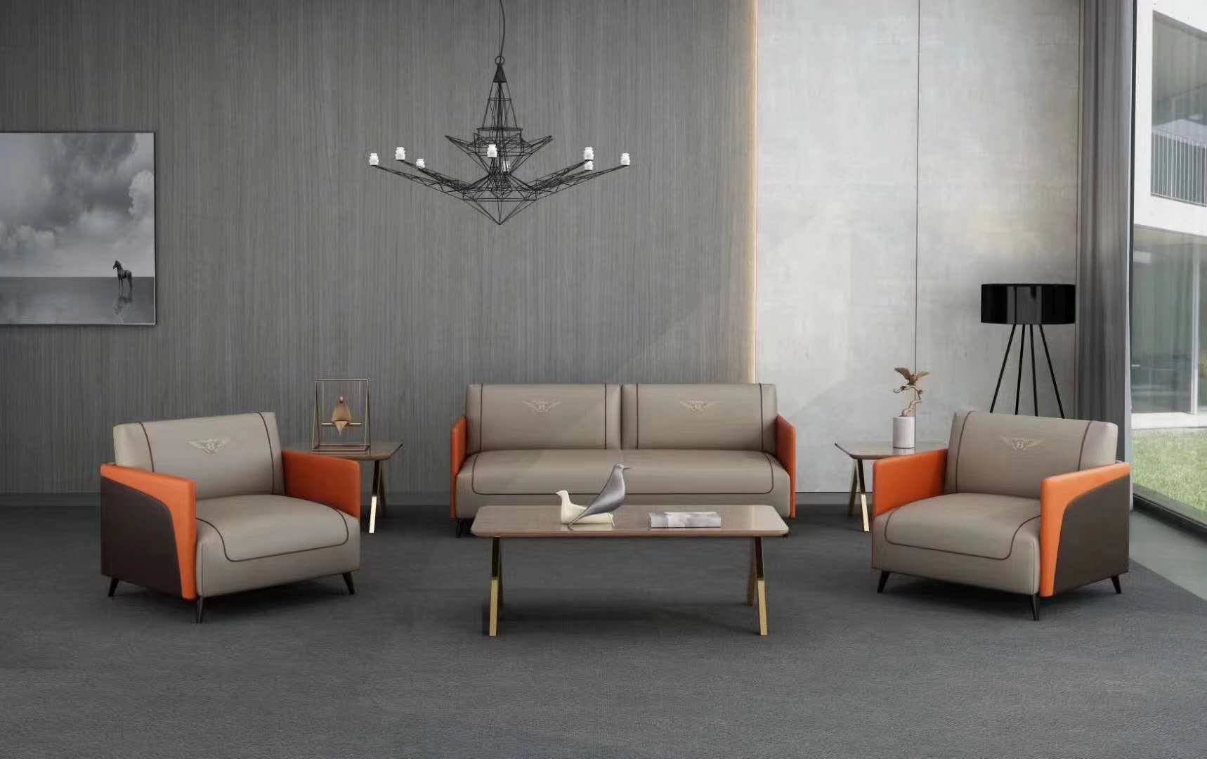 Fabric / Leather Cushion 2 Seater Contemporary Living Room Sofa