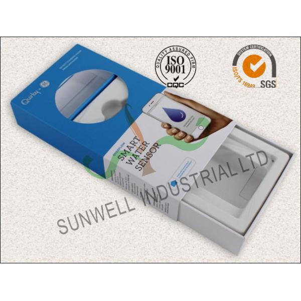 Water Sensor Electronics Packaging Boxes With Visual PVC Window Matt Lamination