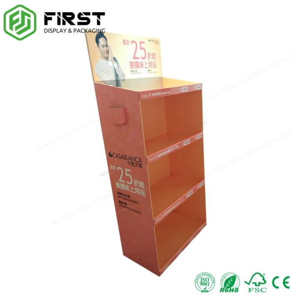 Custom POP Carton Floor Stand Foldable Printing Corrugated Cardboard Floor Display Stand