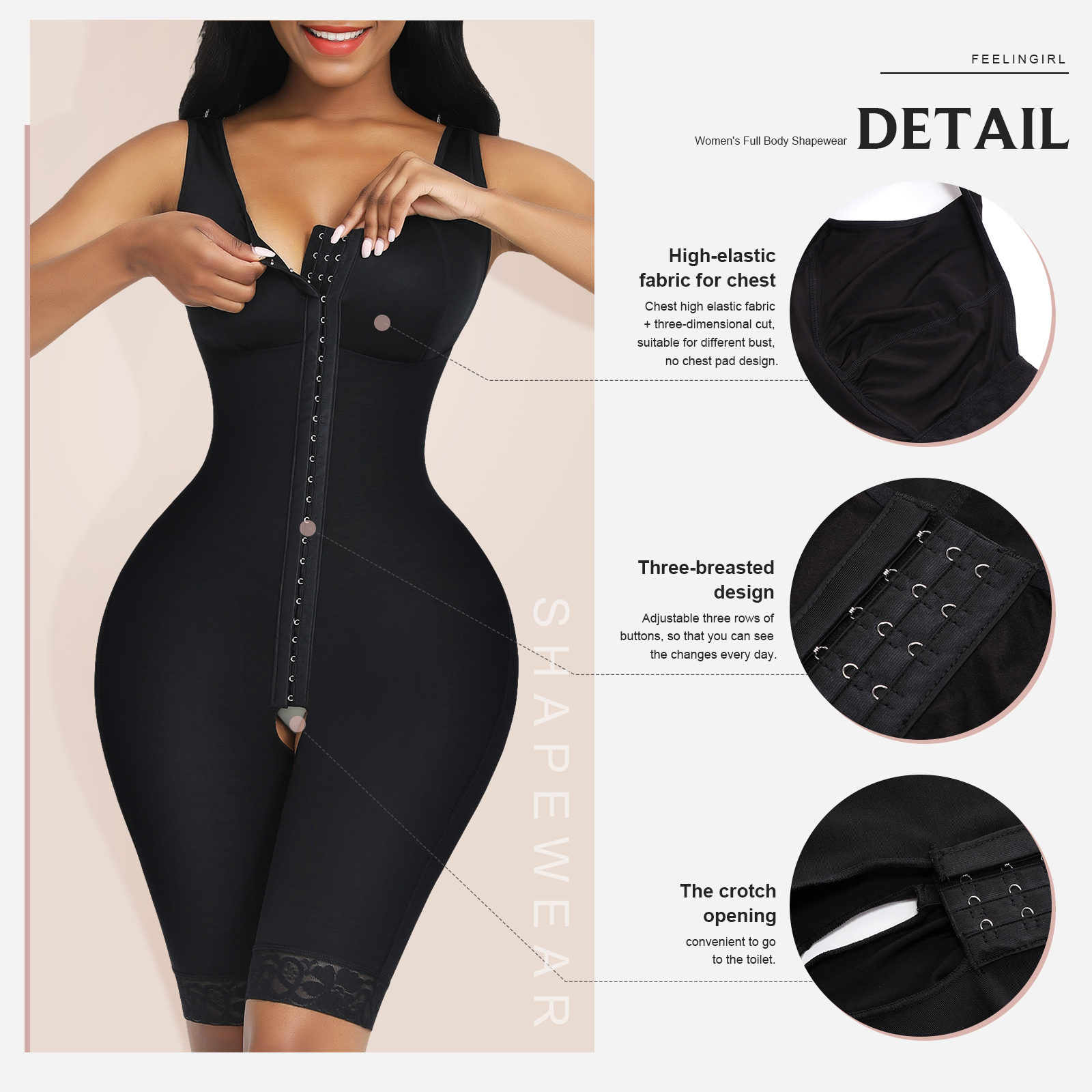 Stage 3 Post-Operatorias Fajas Colombianas Moldeadoras HEXIN 5XL BBL Sheath Shapers