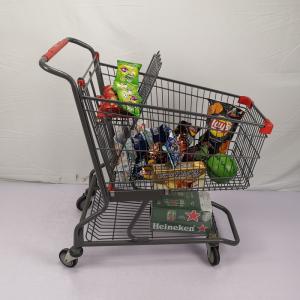 125L Standard American Shopping Trolley Warehouse Shopping Cart With Foldable