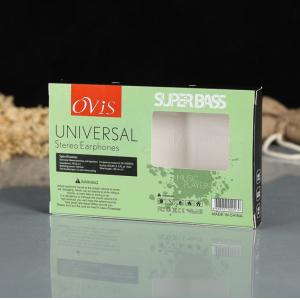 PVC Earphone Electronics Cardboard Box With Window Lid