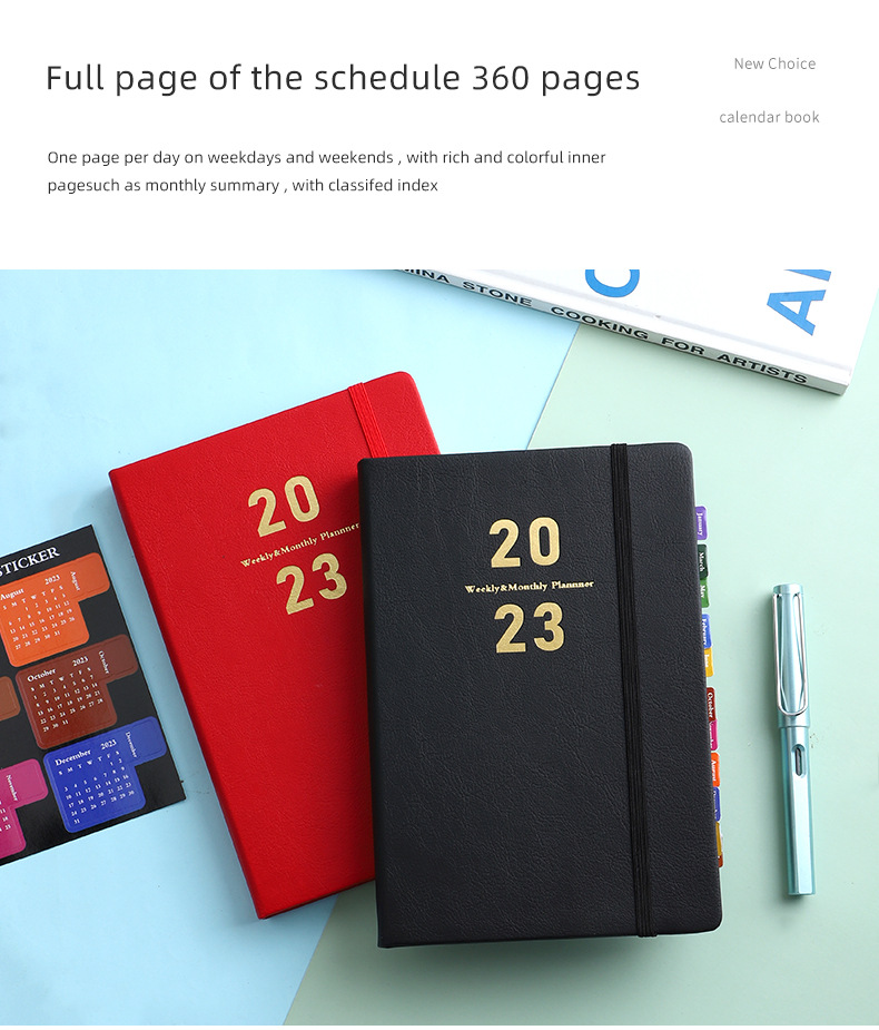 Custom A5 Printed Pu Hardcover Notebook With Elastic Band For Business Customized Logo