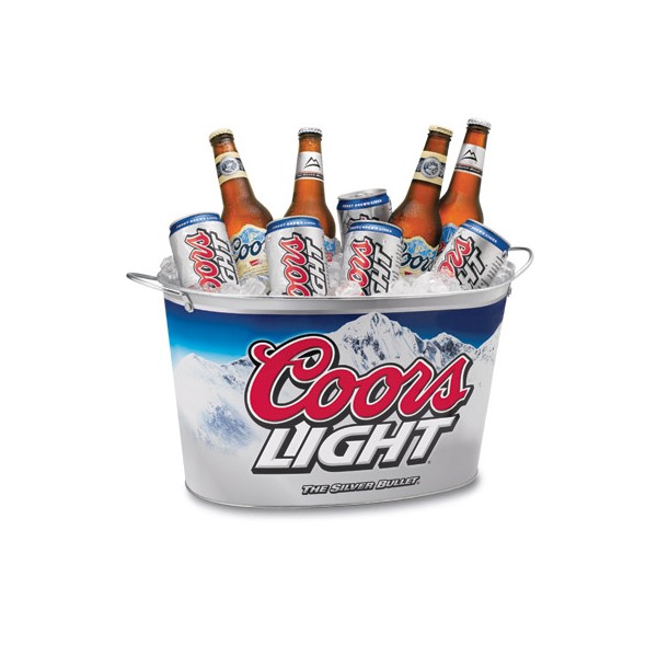 DADI Tinplate Metal Ice Bucket Large Drinks Cooler Backyard Beverage Tub Offset Lithography Printing
