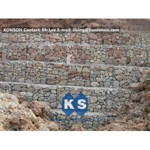 Quality Hexagonal Wire Mesh Gabion Retaining Wall with Polyethylene PE Coated Gabion Wire for sale