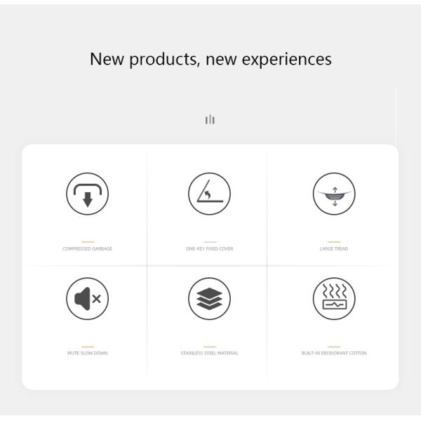 Smart Trash Can Automatic Bagging Smart Sensor Garbage Electric Touchless Square Automatic Bin Smart Home