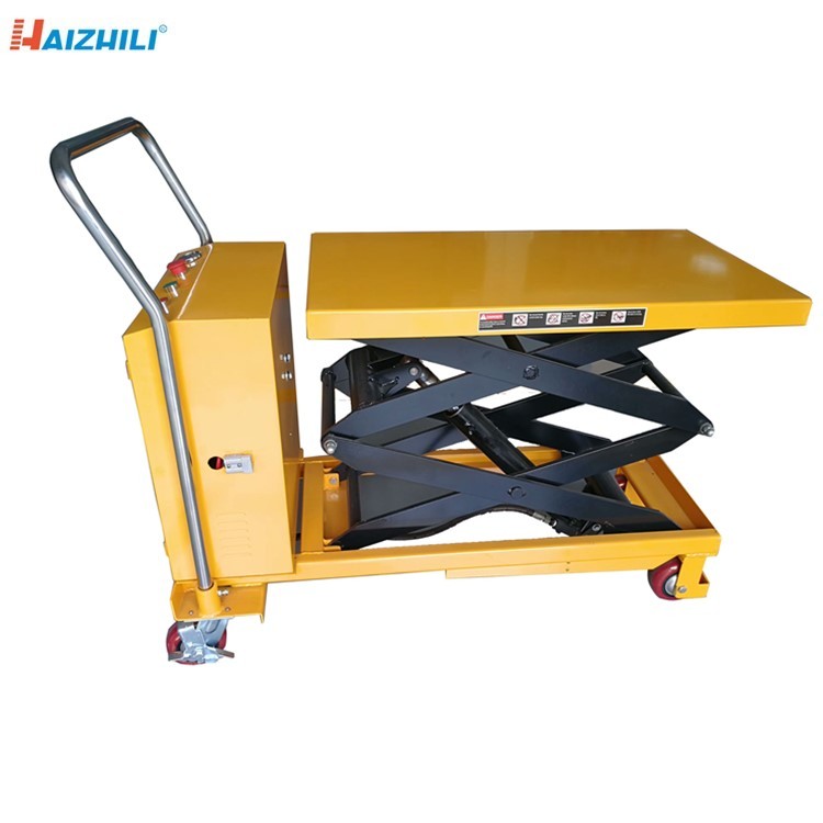 DC 12V Powered Mini Electric Scissor Lift , 1000kg 1700mm Electric Hydraulic Lift Table
