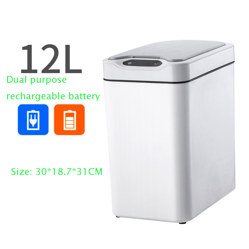 12Ltr Custom Trash Can Automatic Charging Intelligent Induction Garbage Can