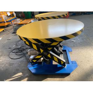 Stationary Lift Table With Carousel Turntable / Rotating Lift Table 2200lbs