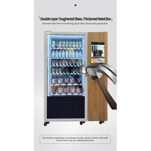 Convenient Snacks Drinks Combo Raincoats Folding Umbrella Vending Machine For Outside Location