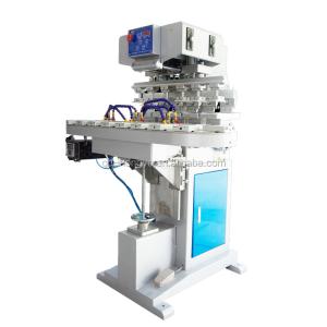 Quality 70X120mm 6 Color Pad Printing Machine microcomputer control With Conveyor Belt for sale