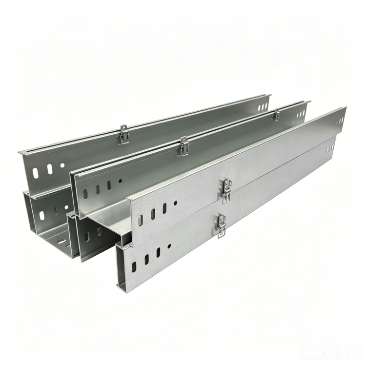 Trough Cable Tray Perforated Type For Electric Project Cable Management With Lock Buckle