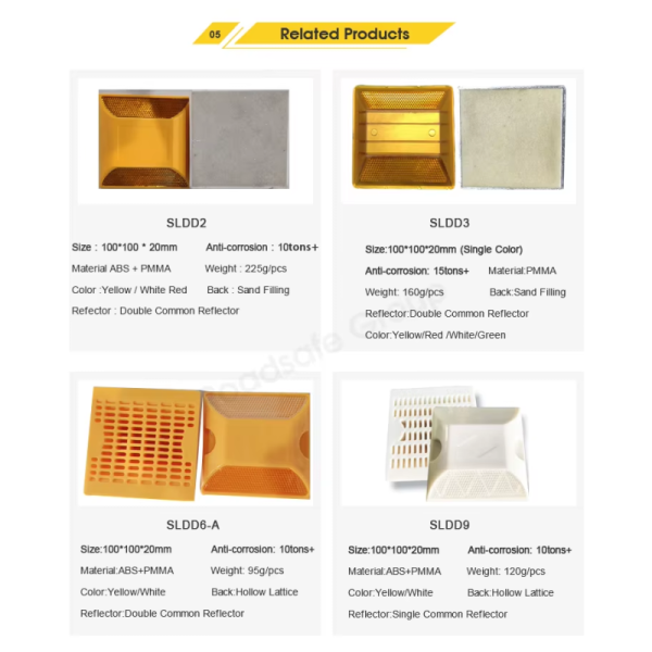 Plastic Road Stud Sand Filling Road Reflector Raised Pavement Marker
