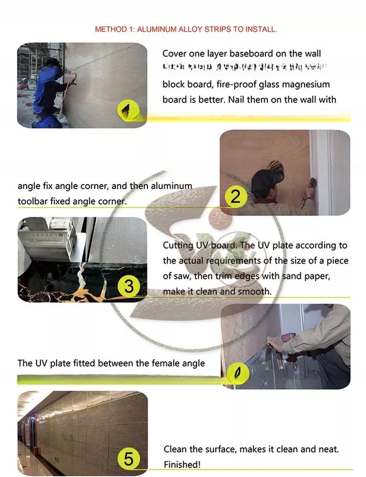 2.8mm Thickness PVC UV Marble Board for Interior Wall Decoration 1220x2800mm Exporter