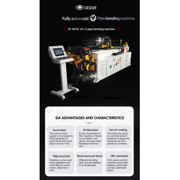 38CNC-4A-2S Automatic CNC Tube Bending Machine Iron Plastic Pipe Bender With PLC