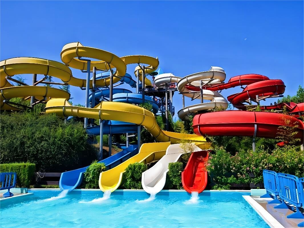 Residential Pool Fiberglass Water Slide Outdoor Kids Playground Equipment