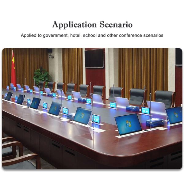 Electric Retractable Computer Screen Lifter Aluminum Alloy 30 Degree