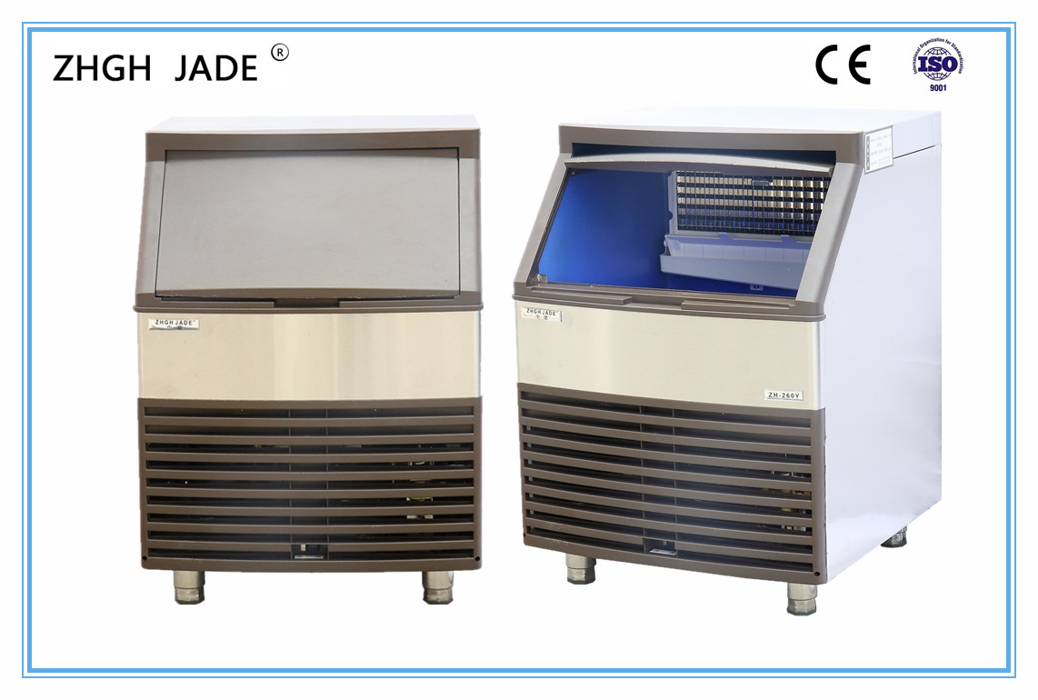 Quality Brown Plastic Shell Undercounter Ice Cube Machine Air Cooling Mode 220V for sale
