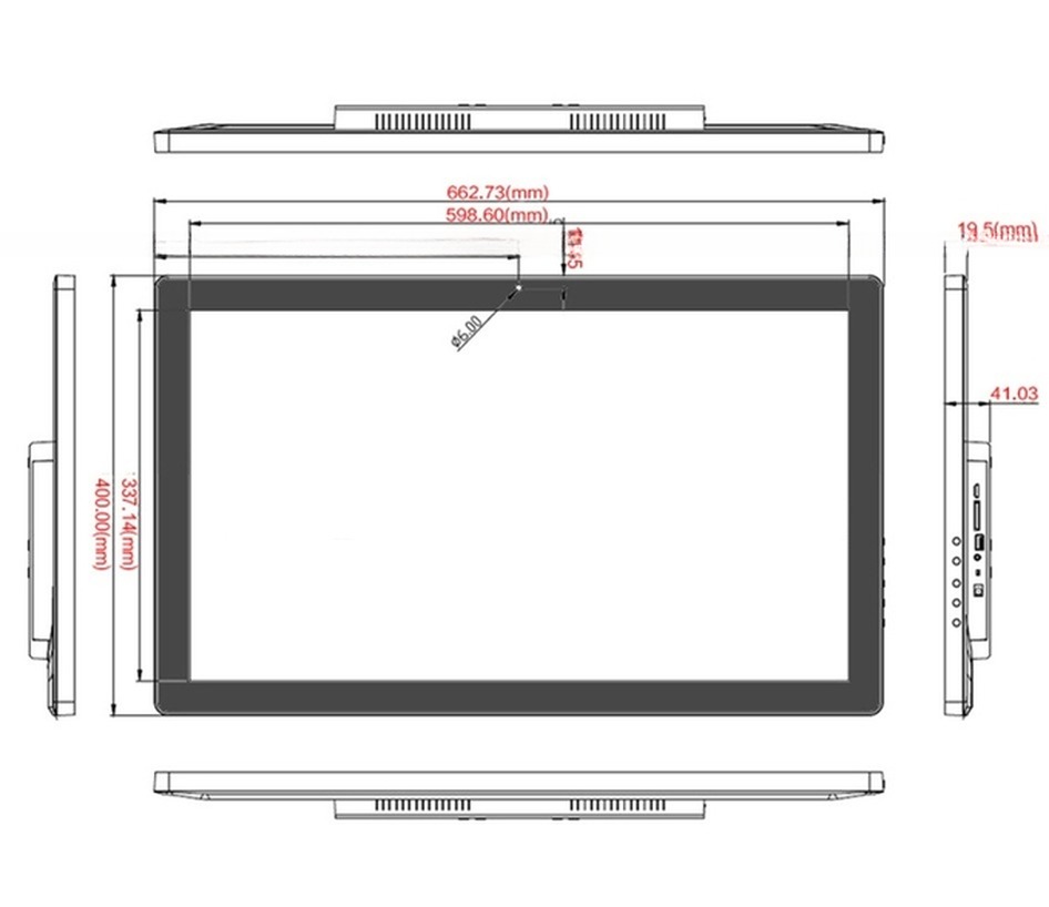 27" Inch Android commercial advertising interactive player with touchscreen