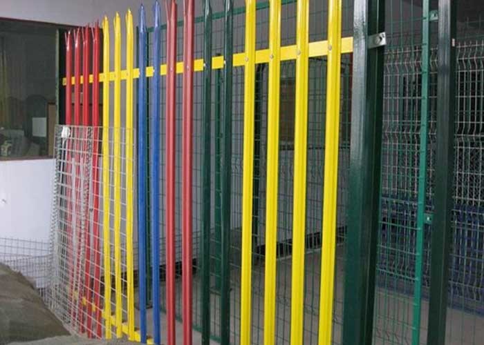 Quality H2.7m Welded Wire Mesh Fence D Section Palisade Fencing for sale