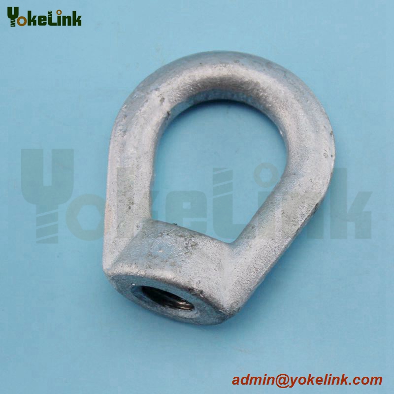 Galvanized pole line hardware forging oval eye nut  
