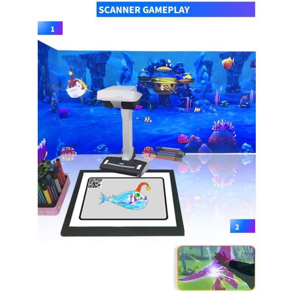 Laser Light Interactive Painting Games 3D Artwork Projection Dynamic Visual Effects