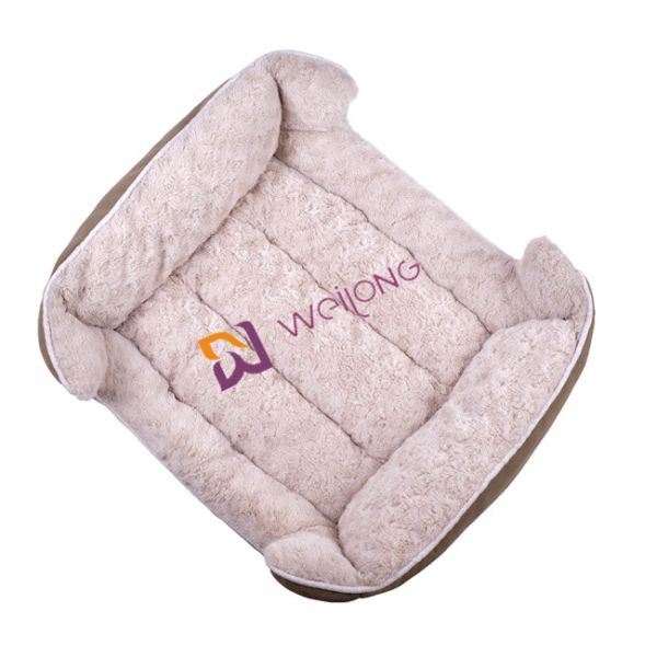 Comfortable and breathable Canvas Self Warming Pet Bed PV Fleece Lining