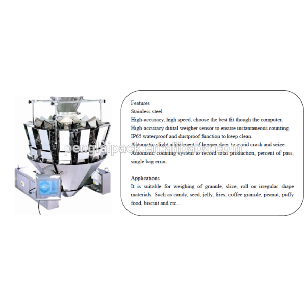 Advanced Full Automatic Multi Function Ten Heads Coffee Bean Snack Candy Rice Sugar Salt Chips Food Packaging Machine