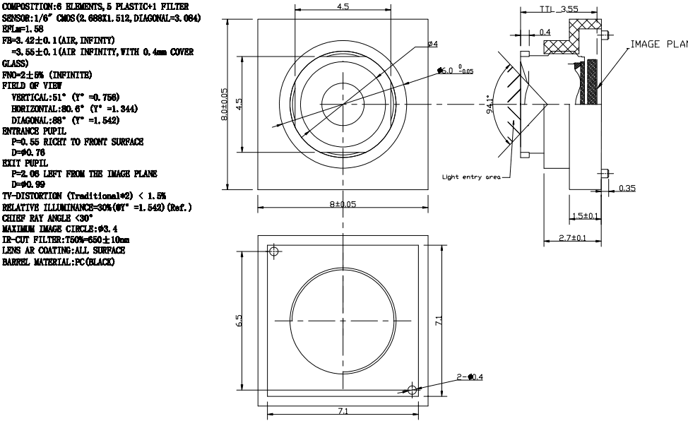 1/6 inch OV7670 OV9770 sensor 1.58mm M5 5mp pinhole lens 88 degree for endoscope camera module GC0308 1/6 inch OV7670 OV9770 sensor 1.58mm M5 5mp pinhole lens 88 degree for endoscope camera module GC0308
