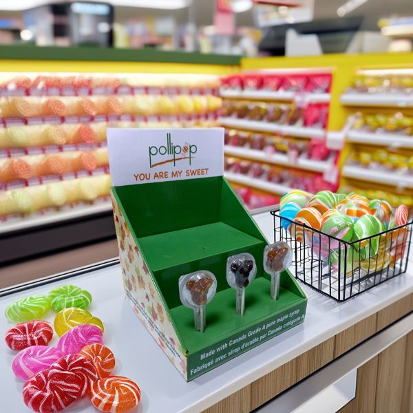 Folding Cardboard Display Box Countertop Retail Packaging Box With Paperboard Liner